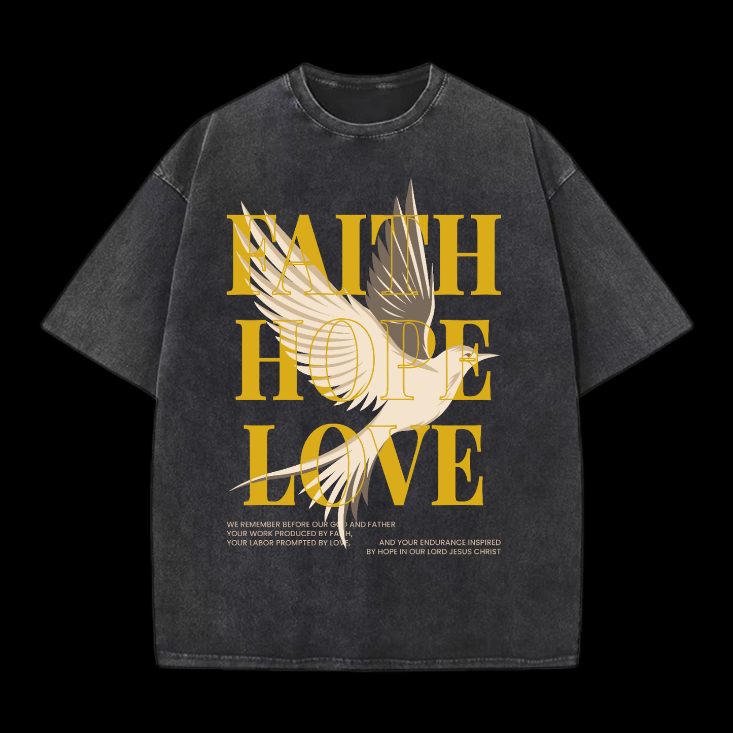 Faith Hope Love Washed T-Shirt