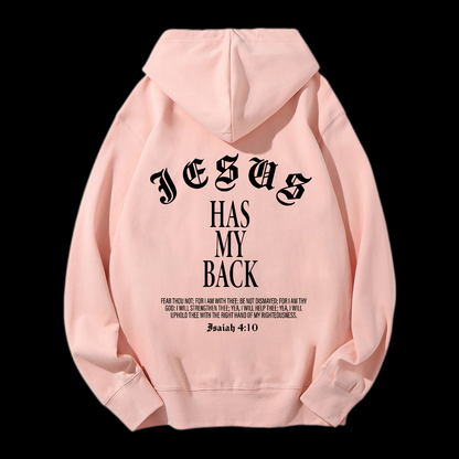 Jesus Has My Back Drawstring Hoodie