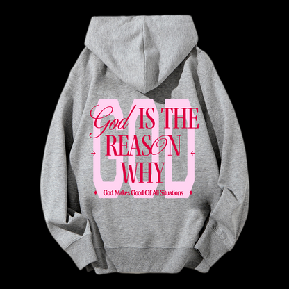 God Is The Reasan Drawstring Hoodie