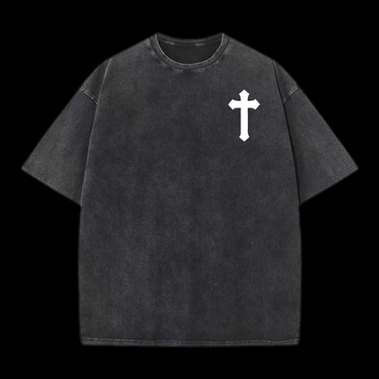 God Will Never Leave You Washed T-Shirt