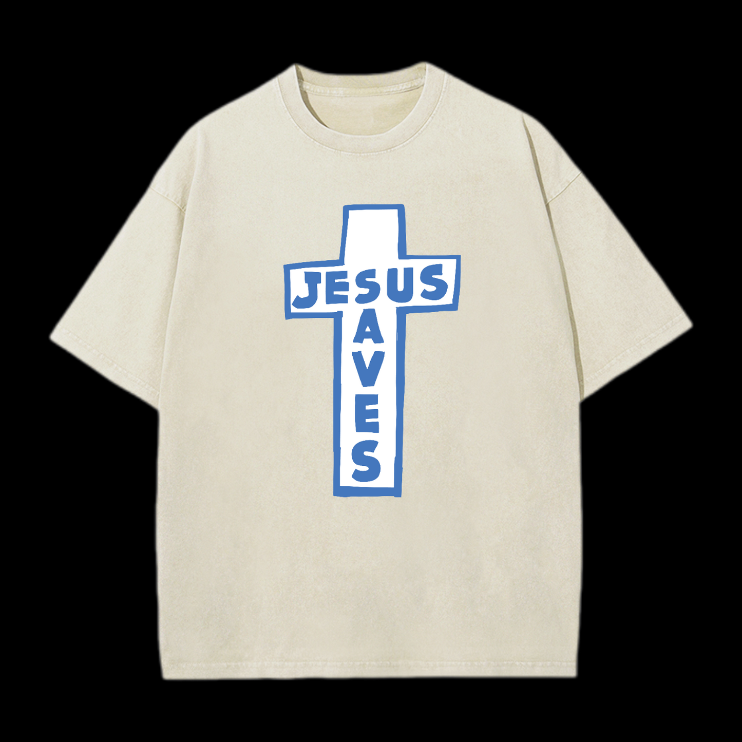 Jesus Saves Washed T-Shirt