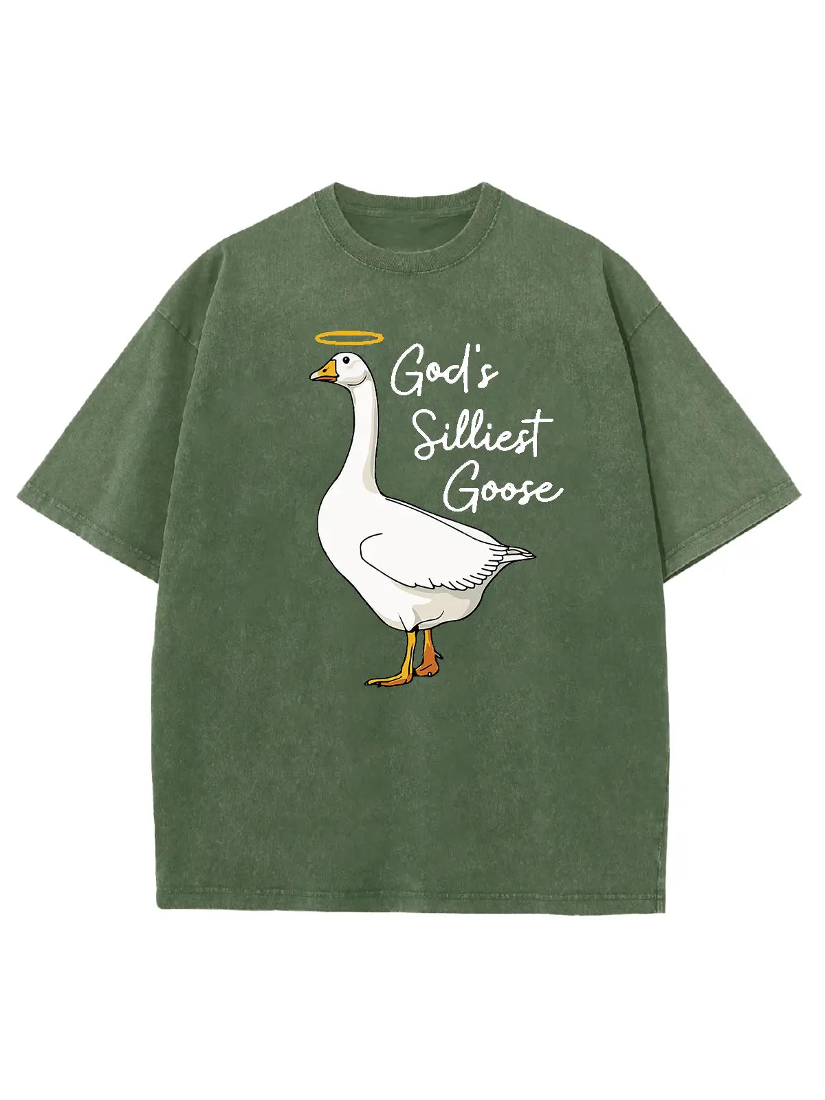 God's Silliest Goose Unisex Washed T-Shirt