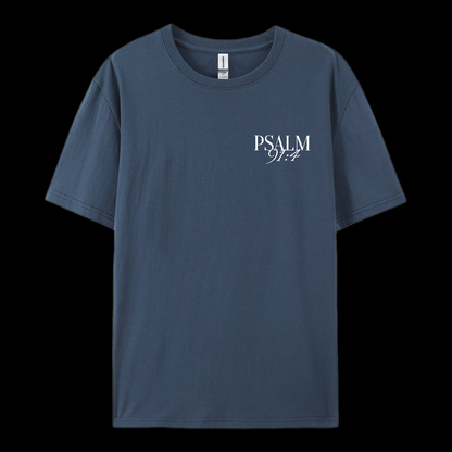 Psalm 91:4 Cotton T-Shirt