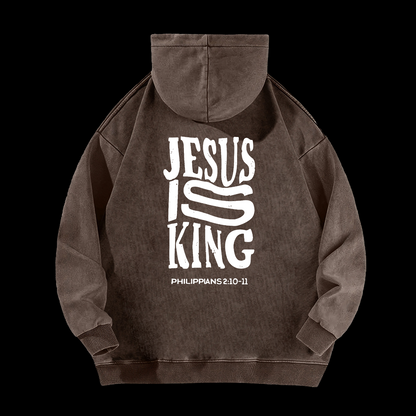 Jesus Is King Washed Hoodie