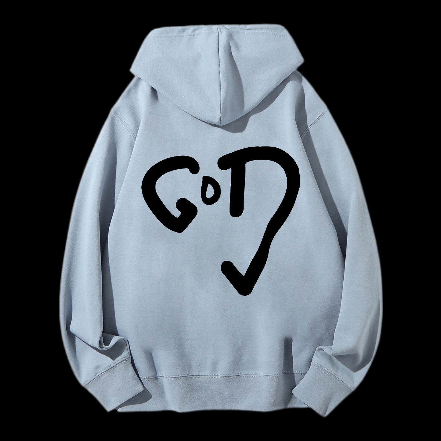 God Heart Drawstring Hoodie