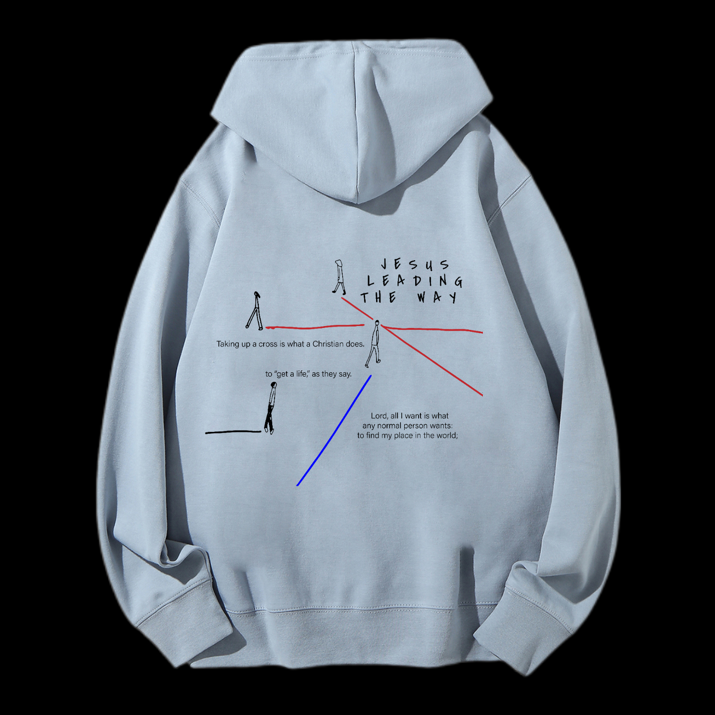 Jesus Leading The Way Drawstring Hoodie