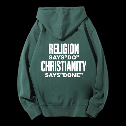 Says Done Drawstring Hoodie