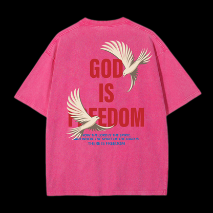 God Is Freedom Washed T-Shirt