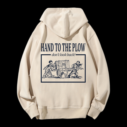 Hand To The Plow Drawstring Hoodie