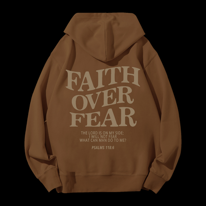Faith Over Fear Drawstring Hoodie