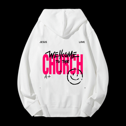 Welcome To The Church Drawstring Hoodie