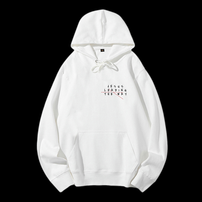 Jesus Leading The Way Drawstring Hoodie