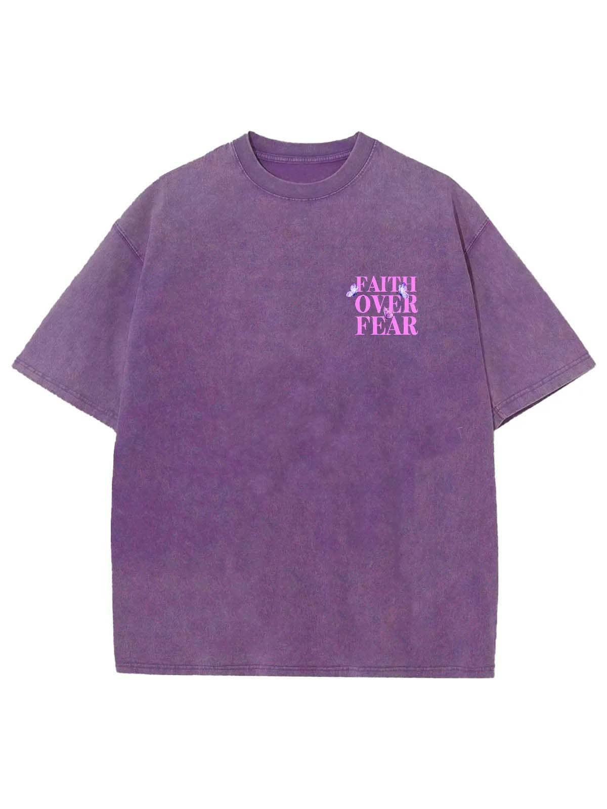 Faith Over Fear Unisex Washed T-Shirt