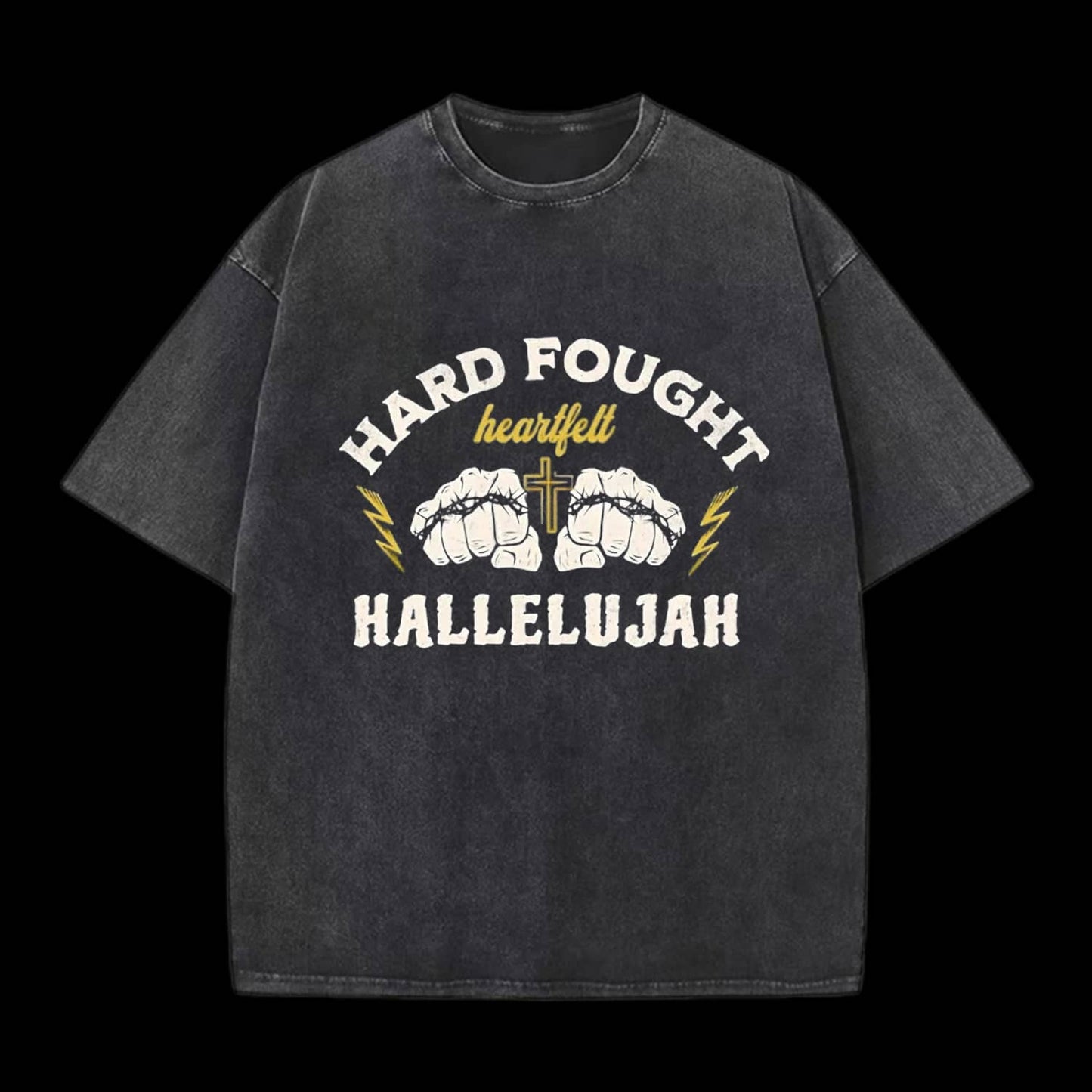 Hard Fought Christian Washed T-Shirt