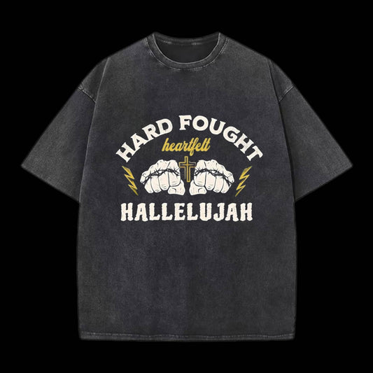 Hard Fought Christian Washed T-Shirt