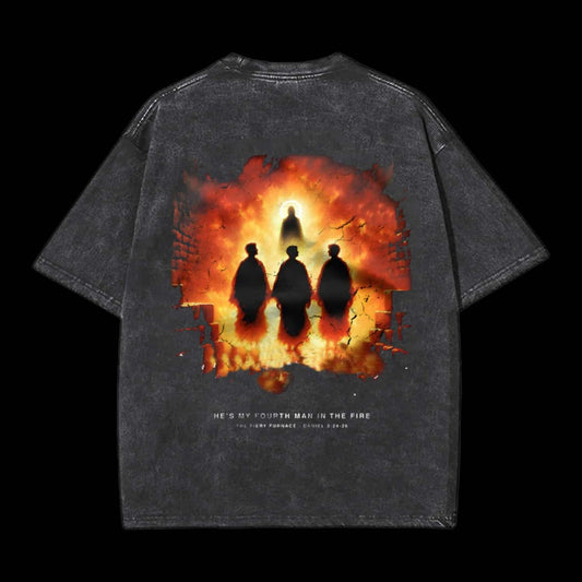 He's My Fourth Man In The Fire Printed Men's Tee
