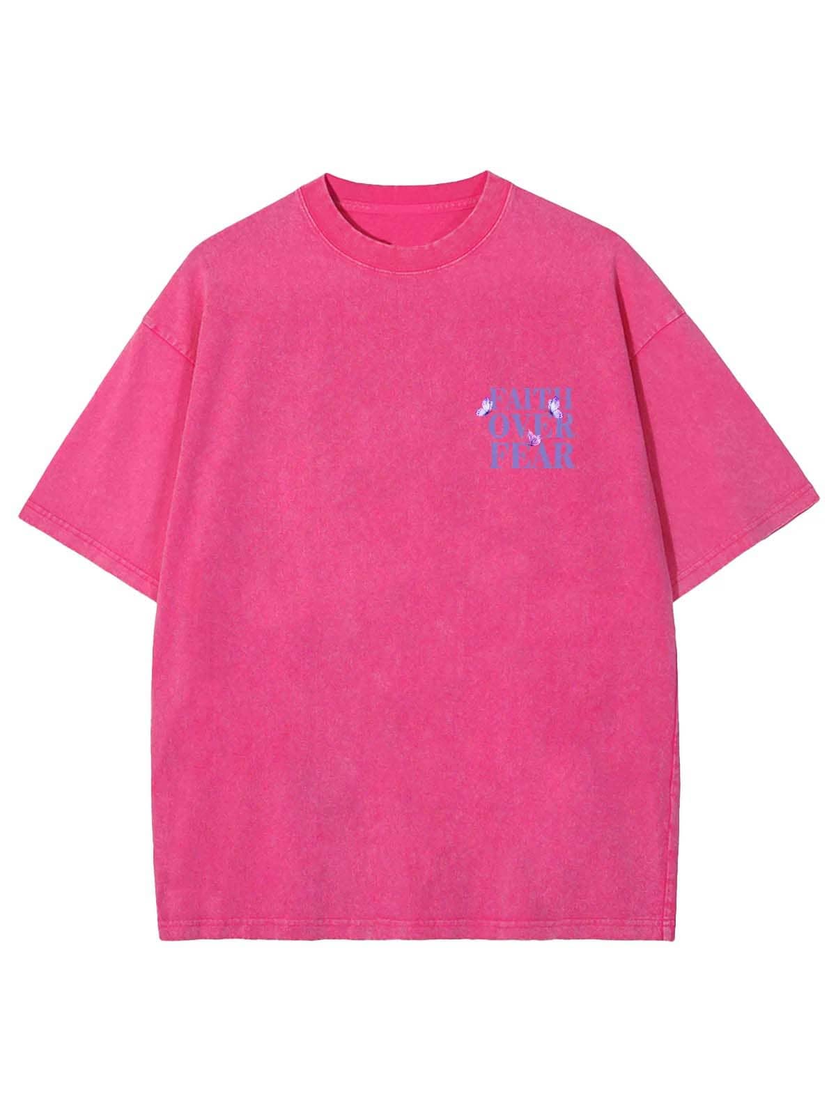 Faith Over Fear Unisex Washed T-Shirt