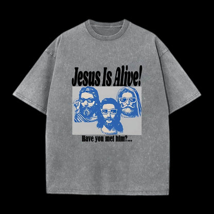 Jesus Is Alive Christian Washed T-Shirt