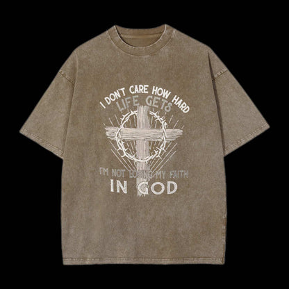 I Don't Care How Hard Life Gets Printed Men's T-shirt
