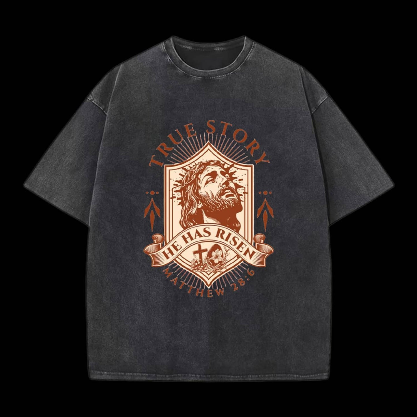 True Story He Has Risen Printed Men's Tee