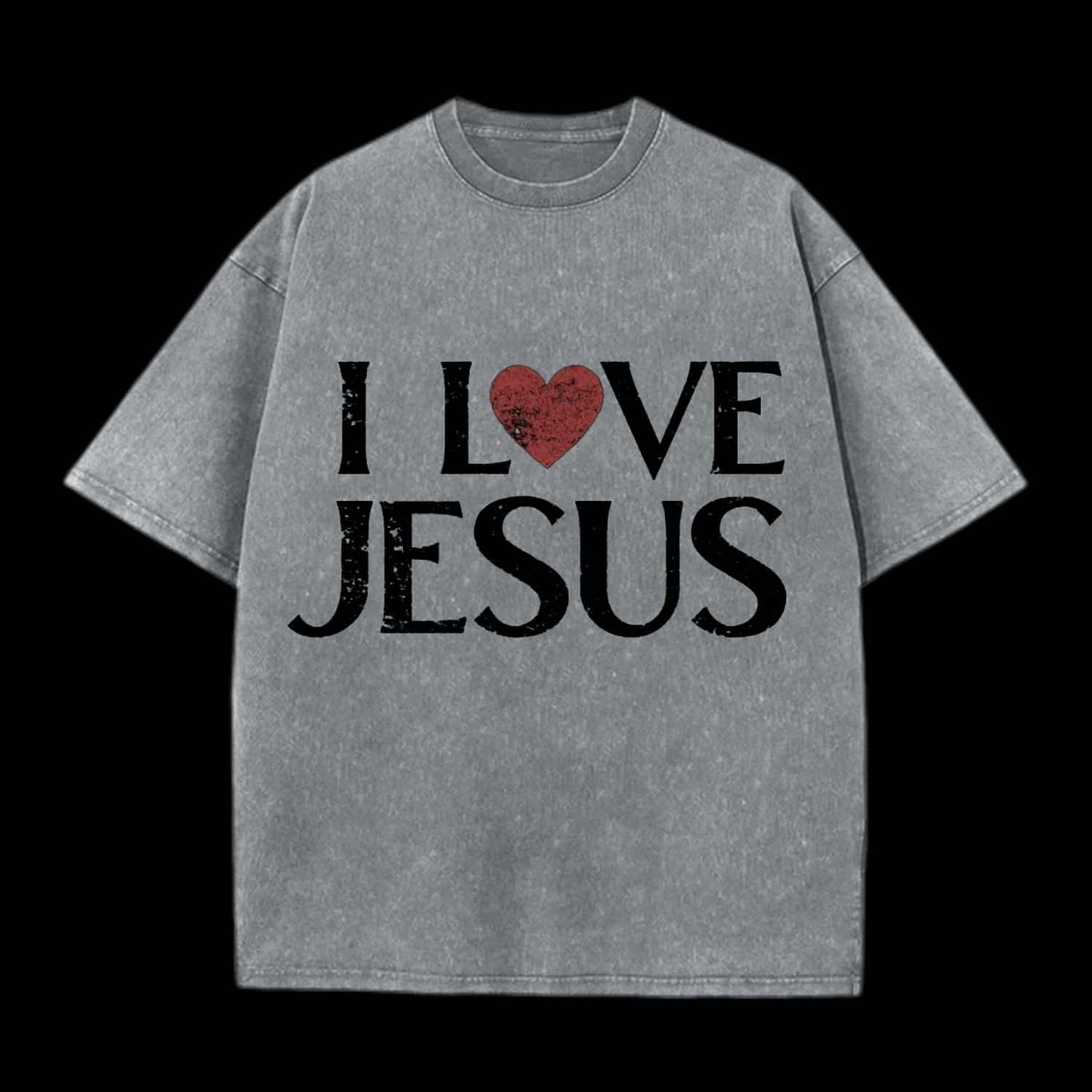 I LOVE JESUS WASHED T-SHIRT
