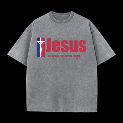 Jesus Team Christian Washed T-Shirt