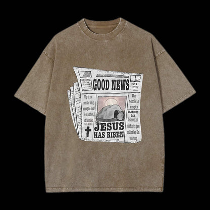 Good News Christian Washed T-Shirt
