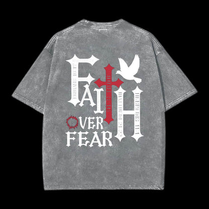 Faith Over Fear Printed Men's Tee