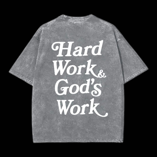 Hard Work & God's Work Retro Wash Tee