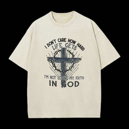 I Don't Care How Hard Life Gets Printed Men's T-shirt