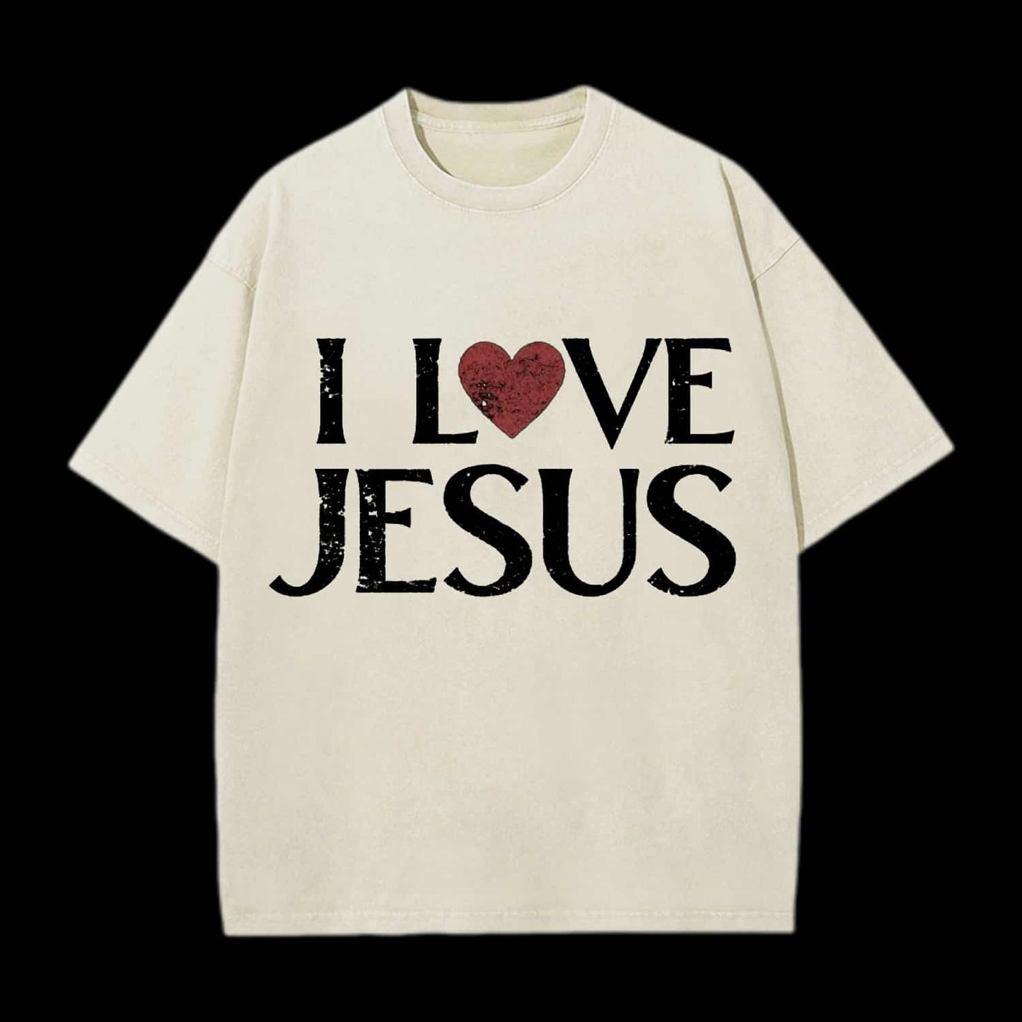 I LOVE JESUS WASHED T-SHIRT