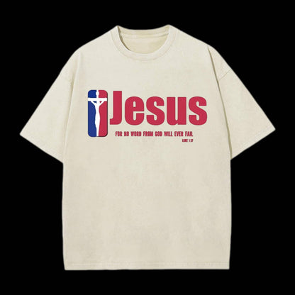 Jesus Team Christian Washed T-Shirt