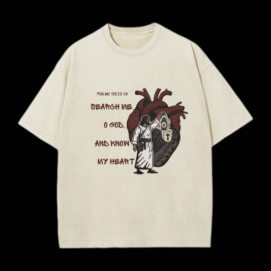 Search Me And Know My Heart Christian Tee