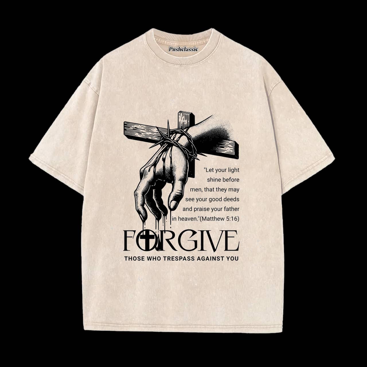 THE JESUS CHRISTIAN WASHED T-SHIRT