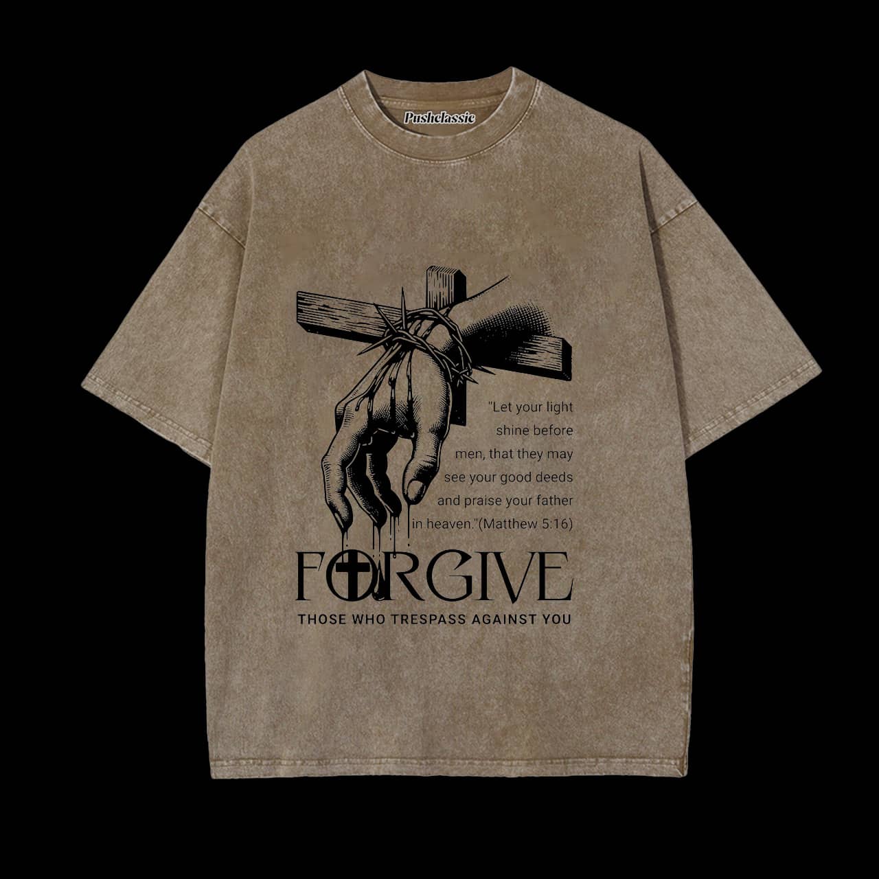 THE JESUS CHRISTIAN WASHED T-SHIRT