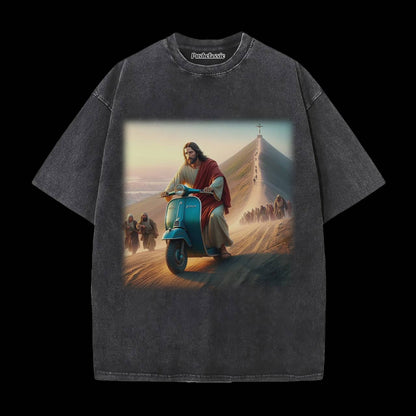 THE JESUS CYCLING WASHED T-SHIRT