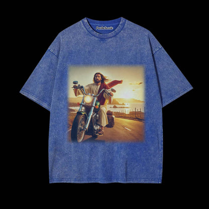 THE JESUS CHRISTIAN WASHED T-SHIRT