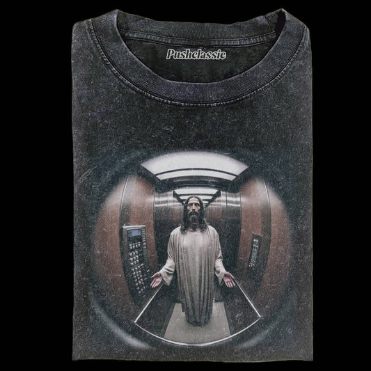 THE_JESUS_IN_THE_ELEVATOR_FUNNY_WASHED_T-SHIRT