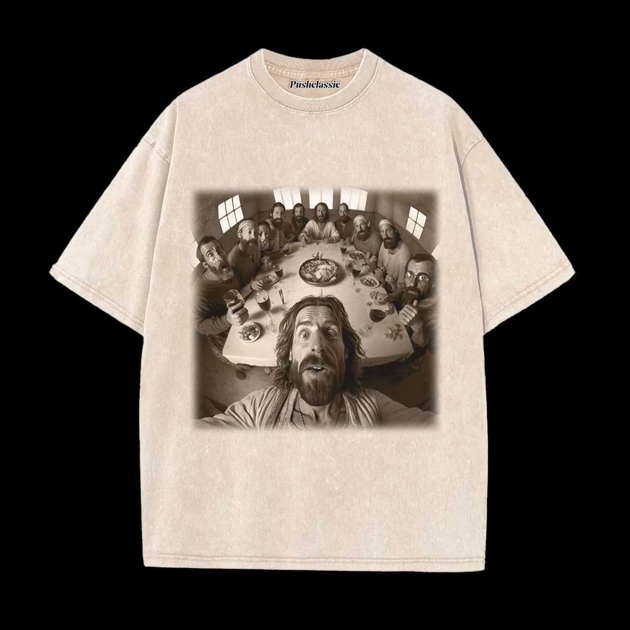 THE JESUS SELFIE WASHED T-SHIRT