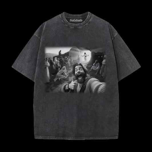 THE JESUS SELFIE WASHED T-SHIRT