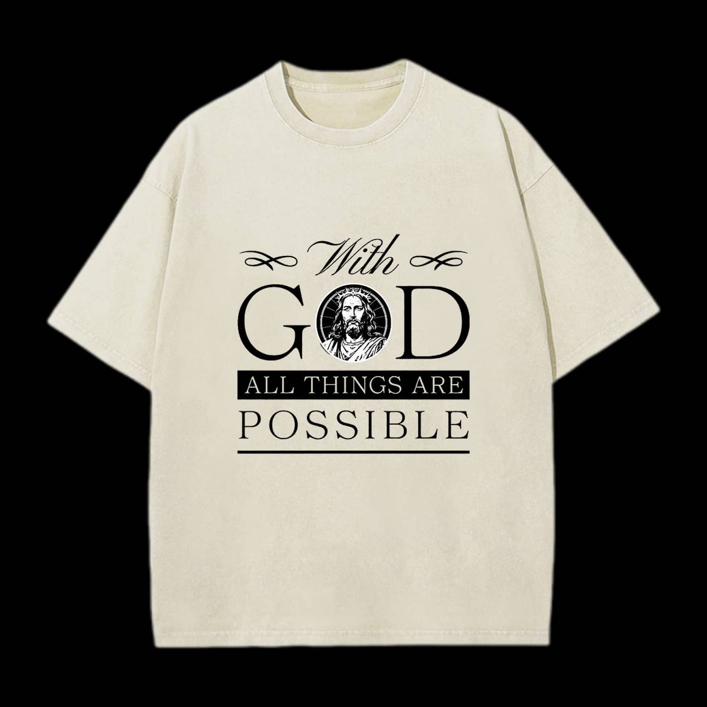 With God All Things Are Possible Christian Tee