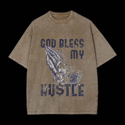 God Bless My Hustle Christian Tee