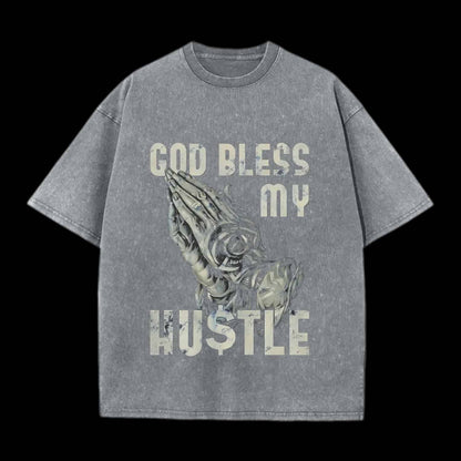 God Bless My Hustle Christian Tee