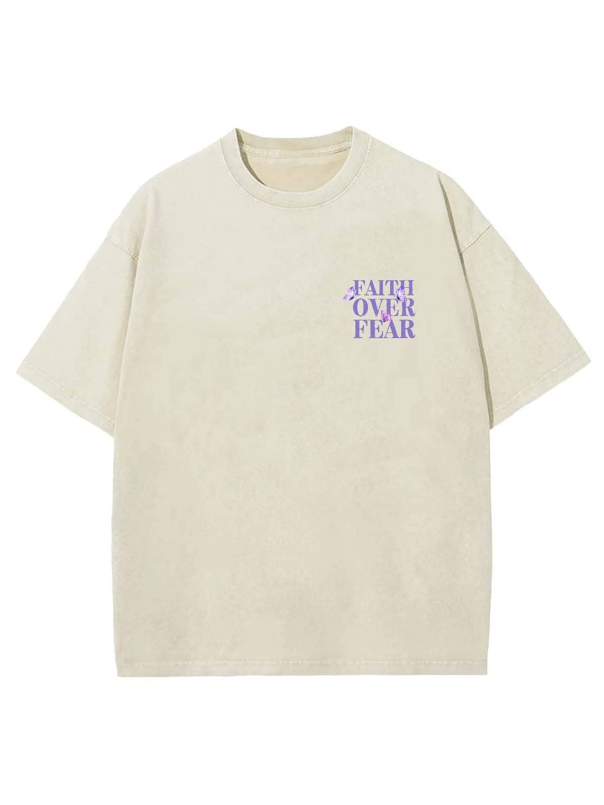 Faith Over Fear Unisex Washed T-Shirt