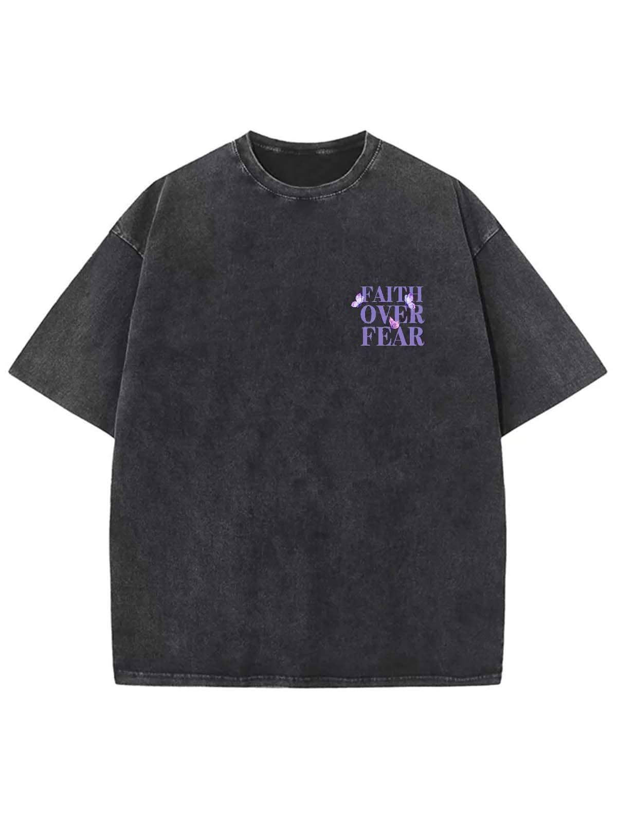 Faith Over Fear Unisex Washed T-Shirt