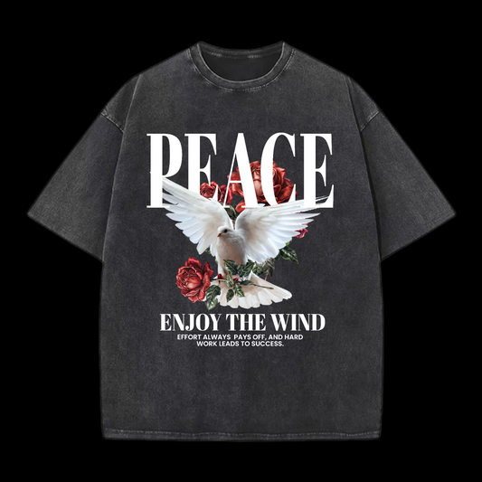 Peace Enjoy The Wind Washed T-Shirt
