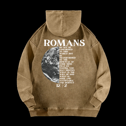 Romans 12:2 Washed Hoodie
