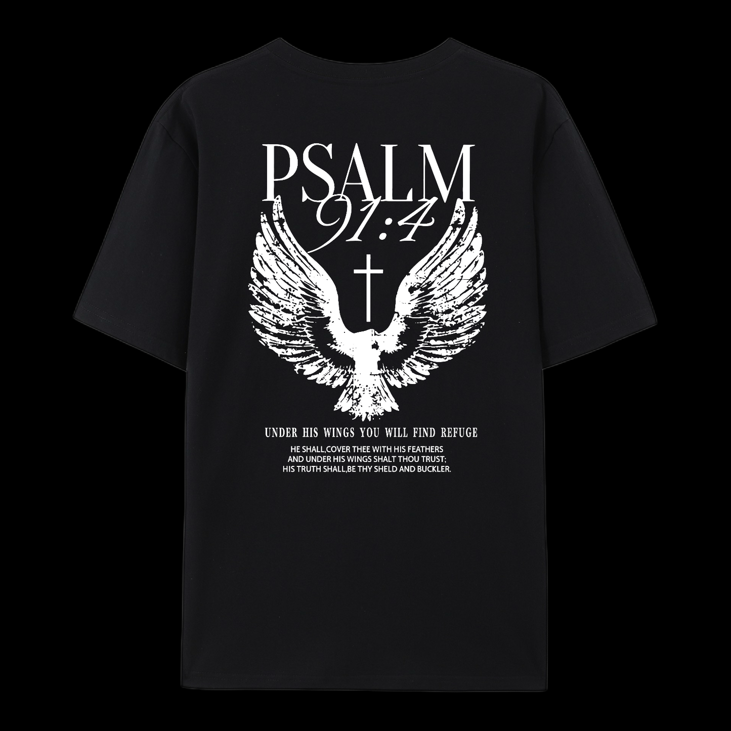 Psalm 91:4 Cotton T-Shirt