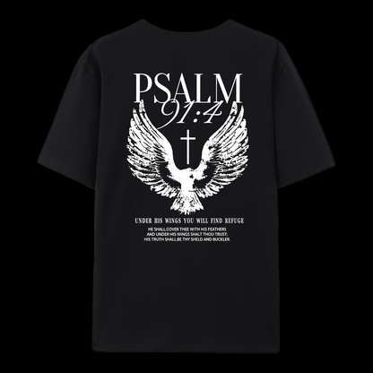 Psalm 91:4 Cotton T-Shirt