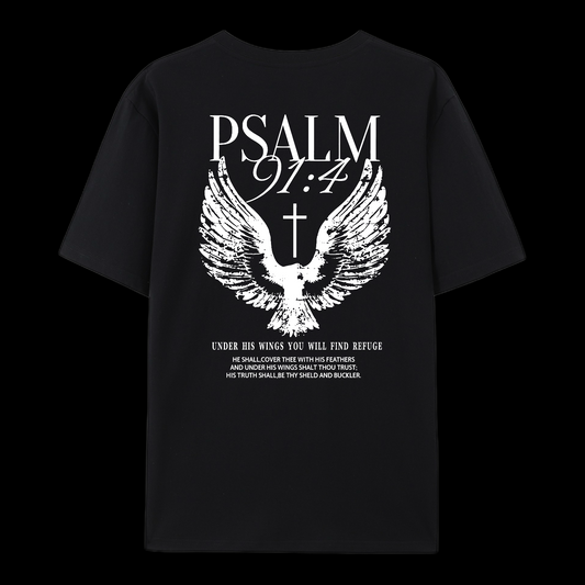 Psalm 91:4 Cotton T-Shirt